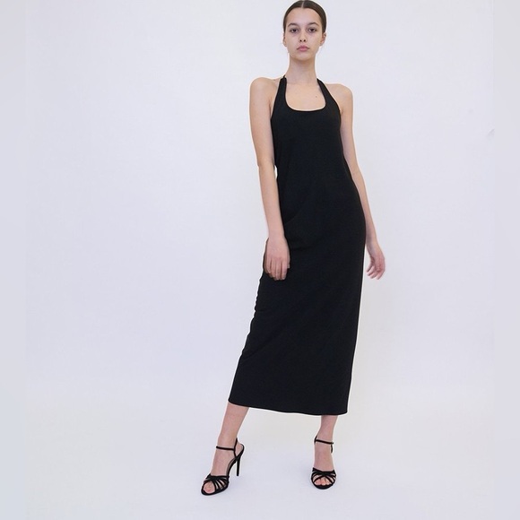 Georgia Alice Long Black Halter Dress Sofia Halter Dress Black NWT -  threedaughtersproperties.com